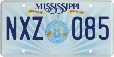 MS license plate NXZ085