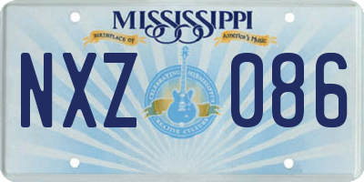MS license plate NXZ086