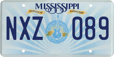 MS license plate NXZ089