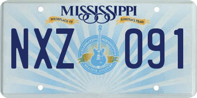 MS license plate NXZ091