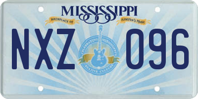 MS license plate NXZ096
