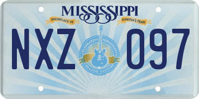 MS license plate NXZ097