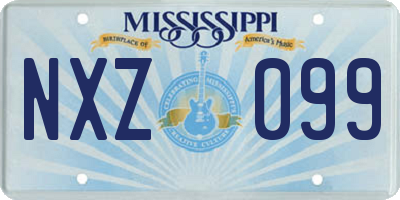 MS license plate NXZ099
