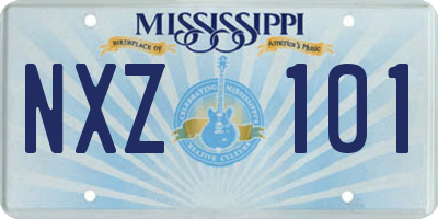 MS license plate NXZ101