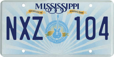 MS license plate NXZ104