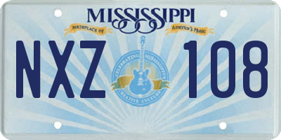 MS license plate NXZ108