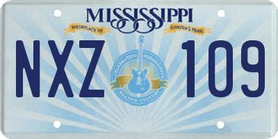MS license plate NXZ109