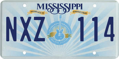 MS license plate NXZ114