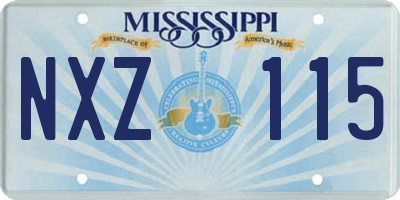 MS license plate NXZ115