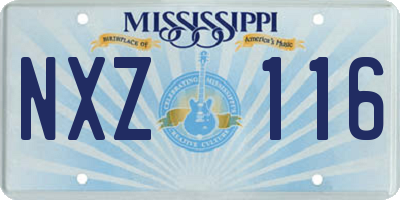 MS license plate NXZ116