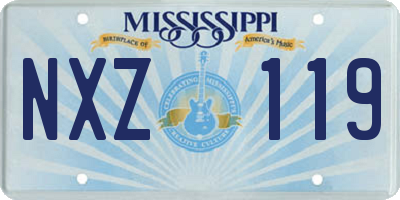 MS license plate NXZ119