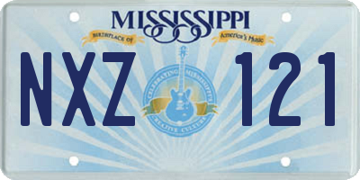 MS license plate NXZ121