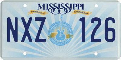 MS license plate NXZ126