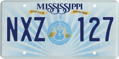 MS license plate NXZ127