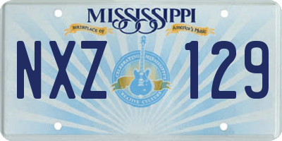 MS license plate NXZ129
