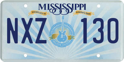 MS license plate NXZ130