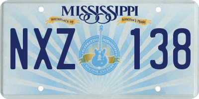MS license plate NXZ138