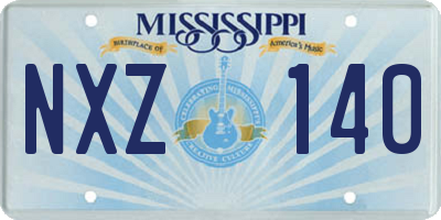 MS license plate NXZ140