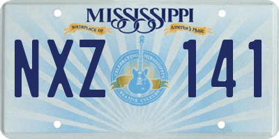 MS license plate NXZ141