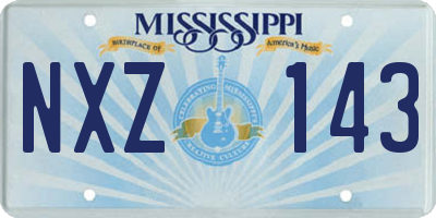 MS license plate NXZ143