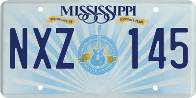 MS license plate NXZ145