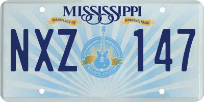 MS license plate NXZ147