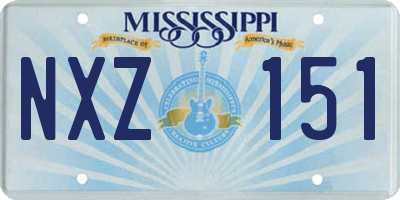 MS license plate NXZ151