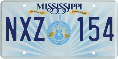 MS license plate NXZ154