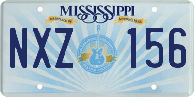 MS license plate NXZ156