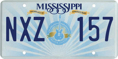MS license plate NXZ157