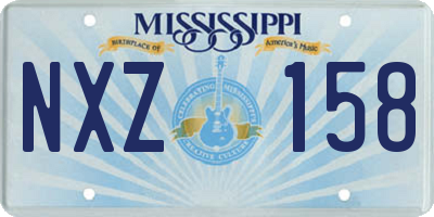 MS license plate NXZ158