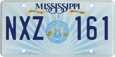 MS license plate NXZ161