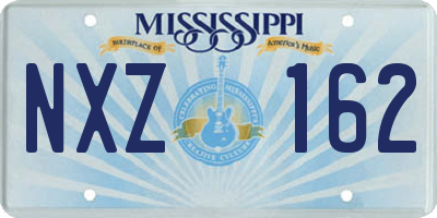MS license plate NXZ162