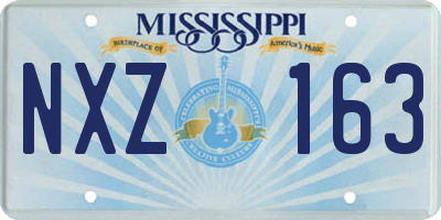 MS license plate NXZ163
