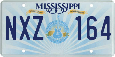 MS license plate NXZ164