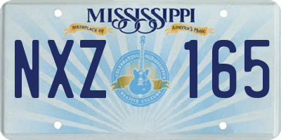 MS license plate NXZ165