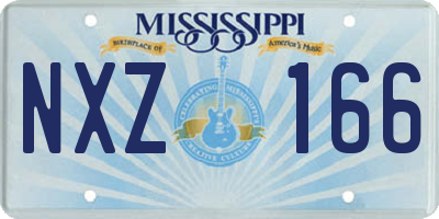 MS license plate NXZ166