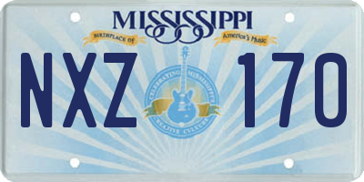 MS license plate NXZ170