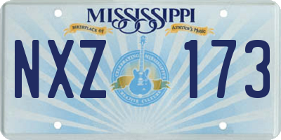 MS license plate NXZ173