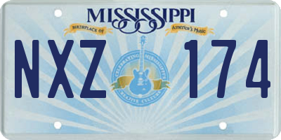 MS license plate NXZ174