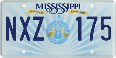 MS license plate NXZ175