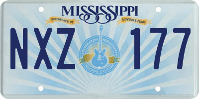 MS license plate NXZ177