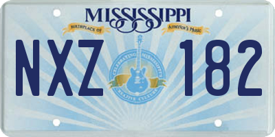 MS license plate NXZ182