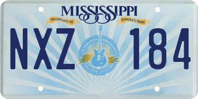 MS license plate NXZ184