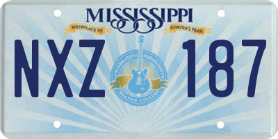 MS license plate NXZ187