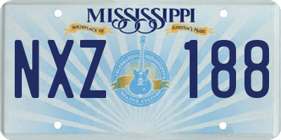 MS license plate NXZ188
