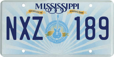 MS license plate NXZ189