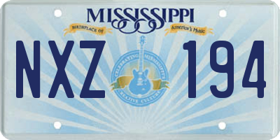 MS license plate NXZ194
