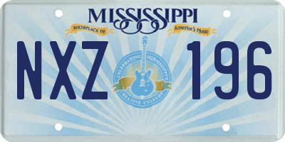 MS license plate NXZ196