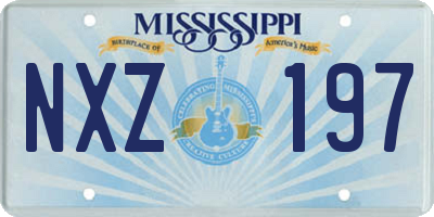 MS license plate NXZ197